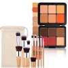 Hinourisha Makeup Palette Anti-cernes, Contour et Highlight, 12 Couleurs Palette Correcteur de Teint, Makeup Fard à Joues Ant