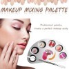 Soarqck Palettes de Maquillage en Acier Inoxydable Palette de Mélange Cosmétique avec Spatule Outil de Mélange pour Fond de T