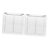 Mipcase Lot de 2 plateaux de dépôt transparents à 4 grilles pour palette de maquillage vide - Conteneurs de peinture pour pal