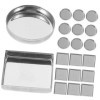 BIUDECO Lot de 30 plats carrés en aluminium pour maquillage, fard à paupières, fard à paupières, carré vide en métal, rond, r