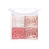 Shimmer Palette de blush à paillettes 4 couleurs scintillantes - Palette de maquillage longue durée 3 en 1 hautement pigmenté