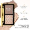 Boobeen 2 in 1 Contour Makeup Palette Highlighter Face Bronzer and Shimmer Contour Palette Makeup Kit, Sculpting Contouring P