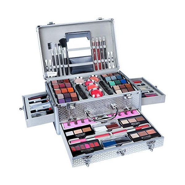 CHSEEO Kit de Maquillage Fard à Paupière Yeux Maquillage, Coffret Cadeau Coffret Maquillage Mallette de Maquillage Set de Maq