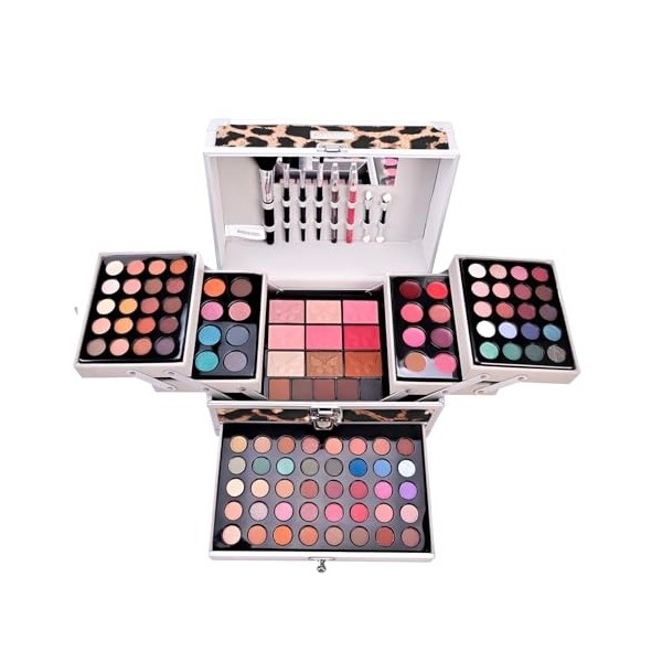 Coffret Maquillage, Palette de Maquillage pour Adolescents débutant avec Fard à Paupières, Fard à joues, Illuminateur Bronzer