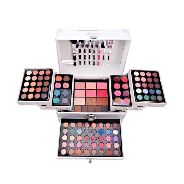 RoseFlower Padella per ombretti, Palette de Maquillage, polvere compatta, set completo portatile di cosmetici, set di cosmeti