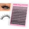 Extensions de cils individuels et ondulés manga - Courbure D - 10 à 18 mm - Extensions de cils russes duveteux avec aspect na