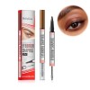 Crayon Sourcil Waterproof,Crayon à Sourcils Imperméable 2 en 1,Crayon à Sourcils avec 4 Pointes Micro-fourches,Micro Brow Pen