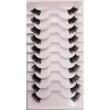 Lot de 10 paires de faux cils ondulés aspect naturel yeux de chat légers et réutilisables 22 