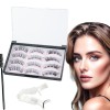 Faux Cils Magnetique Aimanté sans colle Cils Magnetique Naturel 3D Waterproof Effet sans Eye-Liner Réutilisables, Facile à ut