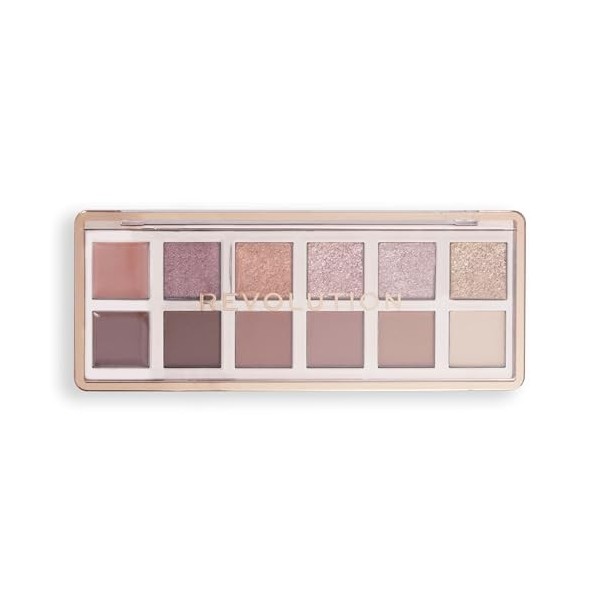 Makeup Revolution, Palette dOmbres à Paupières The True Icon Bronze, Finitions Crème, Matte & Irisées, 12 Teintes Mélangeabl