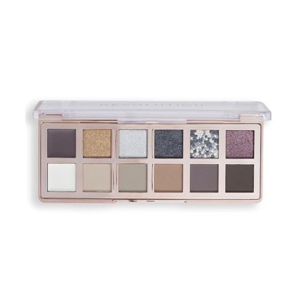 Makeup Revolution, Palette dOmbres à Paupières The Smokey Icon Grunge, Finitions Crème, Matte & Irisées, 12 Teintes Mélangea