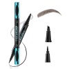 Boobeen Set Sourcils et Eyeliner Gel, 2 en 1 Poudre à Sourcils et Crème Eyeliner, Set Pomade Crème à Sourcils Waterproof avec...