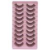 ZEPIQOR Faux Cils Naturel Bande Transparente Minces 10 Paires 3D Faux Cils Oeil de chat Reutilisable Fake Lashes Moelleux fai