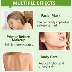 Gel DAlgues Aloe Vera, Gel DAlgues Hydratant Aloe Vera Crème Solaire Réparatrice Solaire Crème Visage Coups de Soleil Acné 