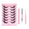 FAIRYGATE Faux Cils Fox Eye Lashes Naturel Faux Cils en œIl de Chat Fluffy Cat Eye Lashes Doux Angel Winged Fake Eyelashes B5