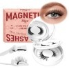 Higu clace Magnetische Wimpern,Magnet Wimpern Ohne Eyeliner,Wimpern Magnetisch Natürlicher Look,Magnetische Wimpern mit Appli