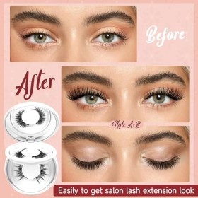 Higu clace Magnetische Wimpern,Magnet Wimpern Ohne Eyeliner,Wimpern Magnetisch Natürlicher Look,Magnetische Wimpern mit Appli