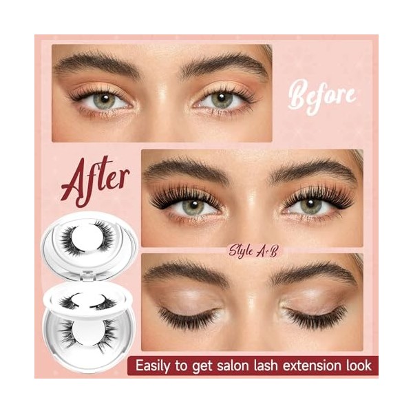 Higu clace Magnetische Wimpern,Magnet Wimpern Ohne Eyeliner,Wimpern Magnetisch Natürlicher Look,Magnetische Wimpern mit Appli