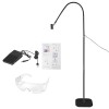 Lampe UV pour cils - 6 W - Avec interrupteur à pied - Lunettes de protection - Lampe UV avec taille de point réglable à 360° 