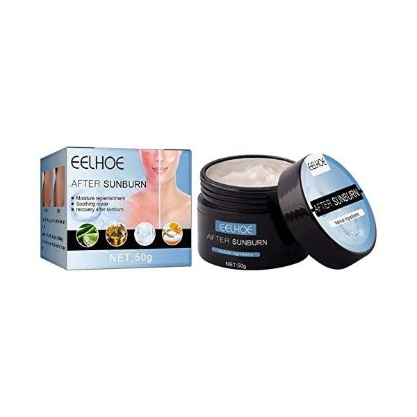 Crème anti-coups de soleil - Gel naturel daloe vera biologique pour les soins de la peau après le soleil, apaisant, hydratan