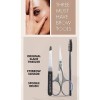 Browgame Precision Brow Kit For Women 3 Pc Original Slant Tweezer, Eyebrow Scissor, Spoolie Brush