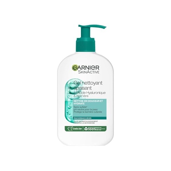 Garnier Pure Active - Gel Nettoyant Charbon - Réduit Points Noirs & Boutons - Nettoie & Désincruste les Pores - BHA & Charbon