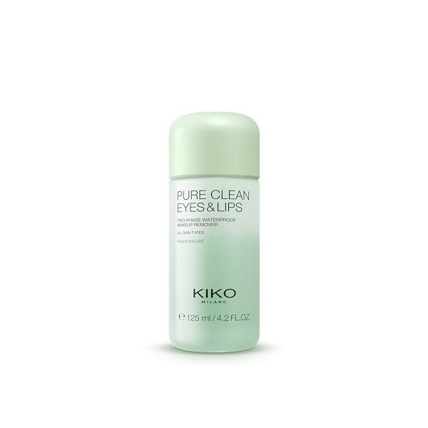 KIKO Milano Pure Clean Eyes&Lips, Démaquillant Biphasé Yeux Et Lèvres