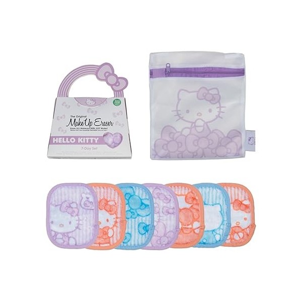 Makeup Eraser LOriginal Set de 7 Jours, efface Tout Le Maquillage avec de leau, y Compris Le Mascara, leye-Liner, Le Fond 