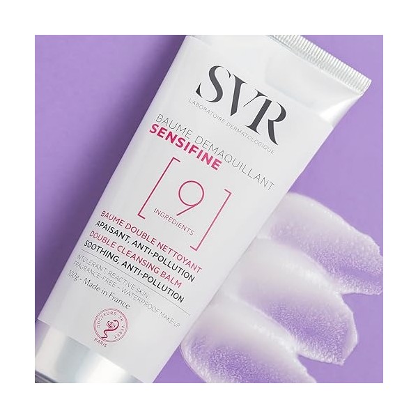 SVR - Baume Démaquillant Sensifine - Double Nettoyant Apaisant, Anti-pollution - Pour Peau Sensible, Intolérantes - Visage, Y