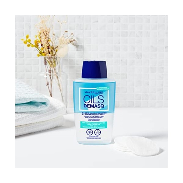 Maybelline New York Cils Demasq Démaquillant Bi-Phase Yeux, 150 ml Lot de 3 