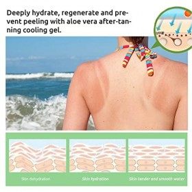 2 Pcs 50ml Gel à L’Aloe Vera Apaisant Et Hydratant Nourrissant CrèMe Hydratante Bio Réparatrice Coups De Soleil Et Cicatrices