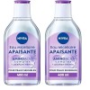 NIVEA Eau Micellaire APAISANTE Peaux Sensibles 1 x 400 ml , démaquillant enrichi aux micelles et acides animés sans parfum, 