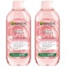 Garnier Skin Active - Solution Micellaire à lEau de Rose Tout-En-1 - Peaux Ternes et Sensibles - Grand Format 400 ml Lot de