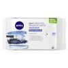 NIVEA Lingettes démaquillantes Fraîcheur Peaux Normales 100% fibres végétales 1 x 20 pcs , démaquillant visage, yeux & lèvre