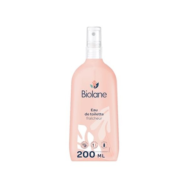 BIOLANE-Eau de toilette bebe Fraicheur -Parfume Bébé après la Toilette- NOUVELLE FORMULE - Pour Fille et Garçon-200ml-Fabriqu