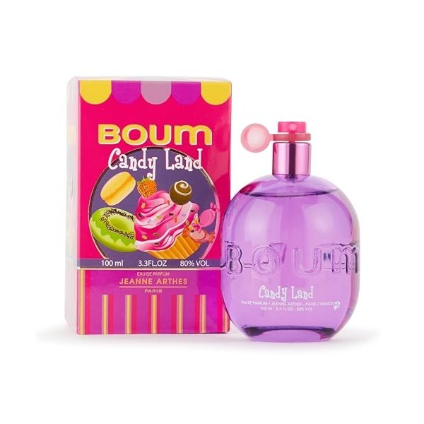 JEANNE ARTHES - Parfum Femme Boum Candy Land - Eau de parfum - Flacon Vaporisateur 100 ml - Fabriqué en France à Grasse