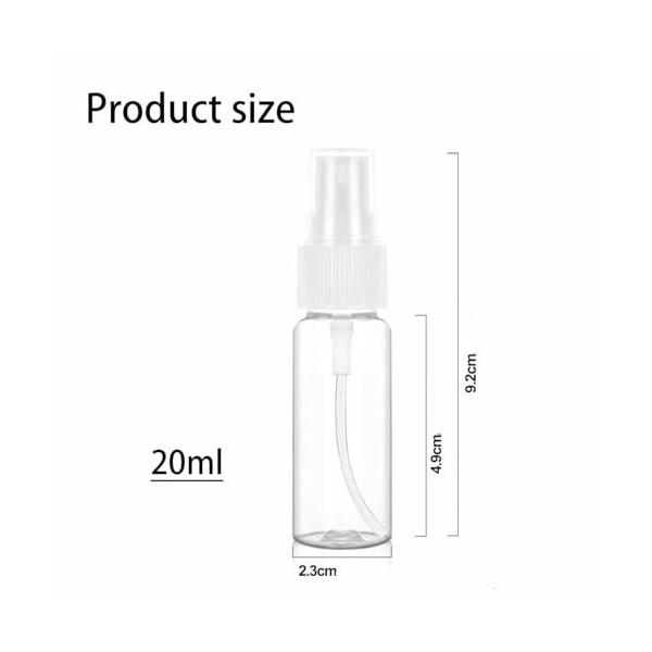 FuzlPnag Flacon Vaporisateur Vide,Flacon Spray Vide,Vaporisateur Vide,Flacon Parfum Vide, Portable Flacons Atomiseurs 20ML