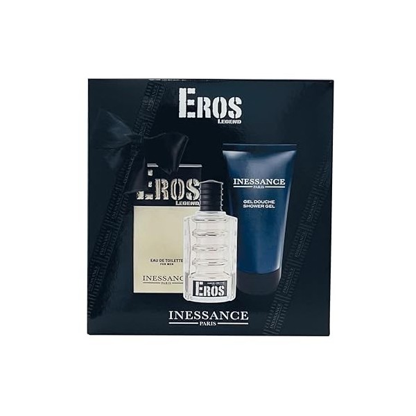 Inessance Paris - Coffret Eros Legend pour Homme - Eau de Toilette 100ml et Gel Douche 150ml - Famille Olfactive Fougère Bois