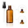 Flacon Spray Vide Verre 50ml, Lot de 6 flacons pulvérisateurs vides bouteilles en verre marron Kit avec entonnoir, pipettes e