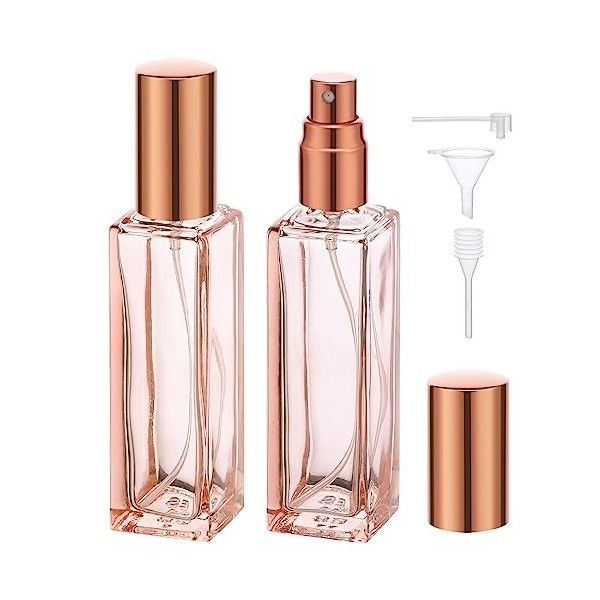 Segbeauty Vaporisateur Parfum, Flacon Parfum Rechargeable, 2 Pièces Atomiseur Parfum de Sac 20ml, Flacon de Parfum Vide Echan