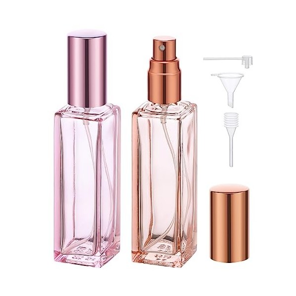 Segbeauty Vaporisateur Parfum, Flacon Parfum Rechargeable, 2 Pièces Atomiseur Parfum de Sac 20ml, Flacon de Parfum Vide Echan