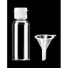 QWORK® Lot de 12 flacons de voyage de 50 ml, mini bouteille plastique, transparents, avec petit entonnoir pour shampooing, ge