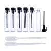 Enslz 100 pcs bouteilles de parfum échantillons Mini Noir avec couvercle en verre vides flacons compte-gouttes Bouteille pour