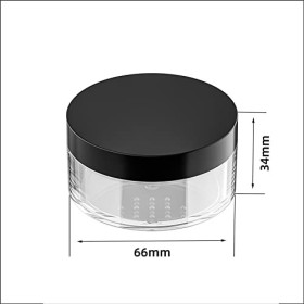 Lot de 2 boîtes vides en Plastique de 50 g avec Tamis pour Poudre de Visage