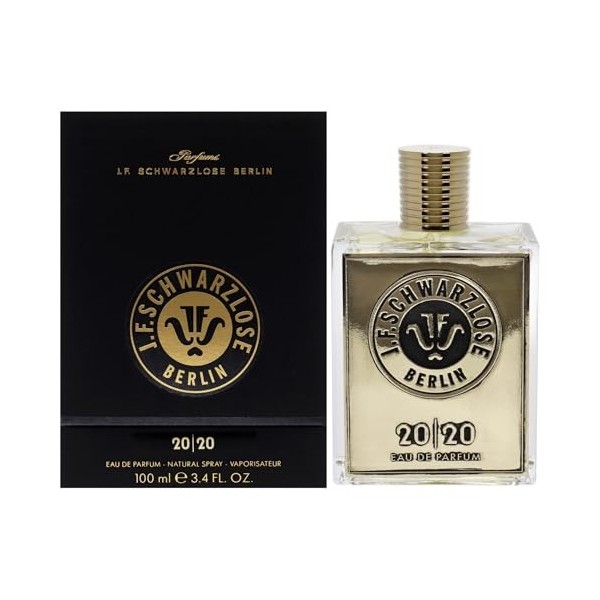 Schwarzlose 20-20 - Unisex EDP Spray Fragrance - Long Lasting and Captivating Perfume with Rose, Patchouli, Amber Wood, and P