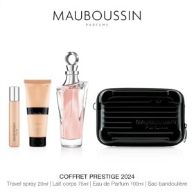 Mauboussin - Coffret Prestige 2024 Pour Elle : Eau de Parfum 100ml, Lait Corps 75ml, Travel Spray 20ml & Sac Bandoulière