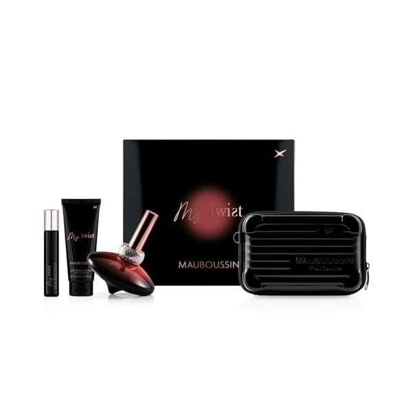 Mauboussin - Coffret Prestige 2024 My Twist : Eau de Parfum 90ml, Lait Corps 75ml, Travel Spray 20ml & Sac Bandoulière