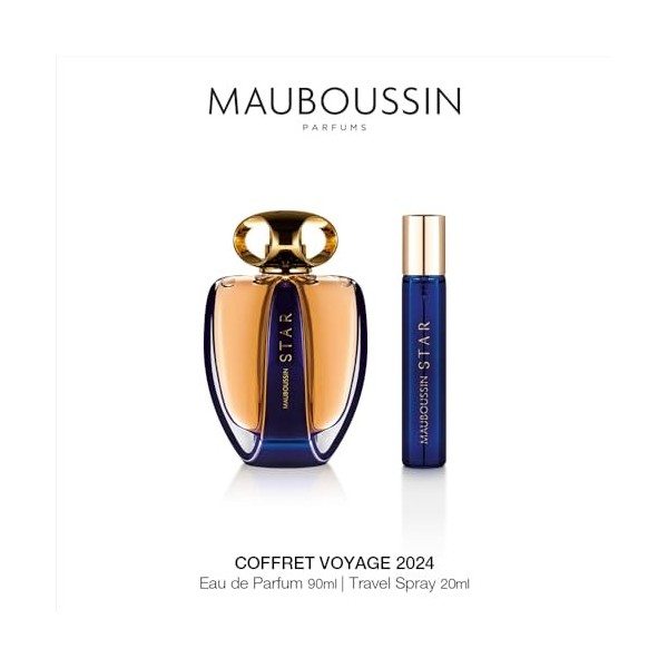 Mauboussin - Coffret Voyage Star : Eau de Parfum 90ml & Travel Spray 20ml