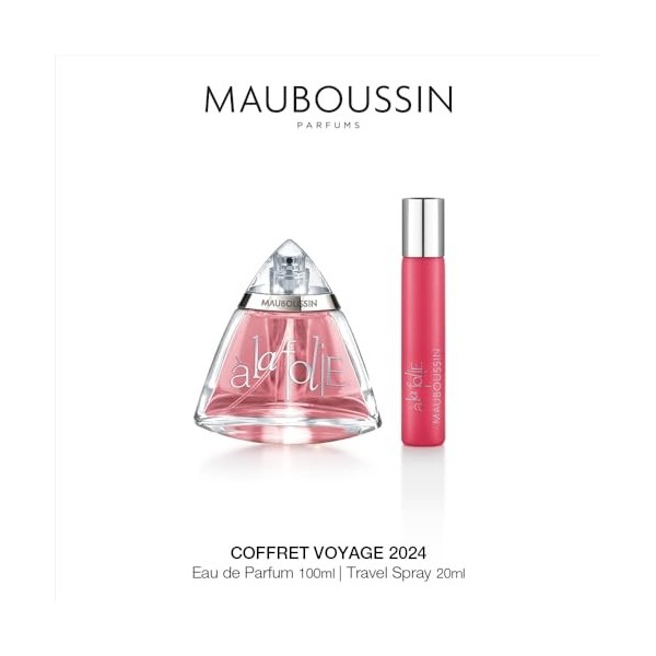 Mauboussin - Coffret Voyage A La Folie : Eau de Parfum 100ml & Travel Spray 20ml