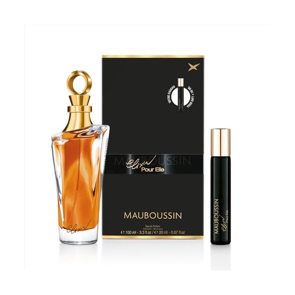 Mauboussin - Coffret Voyage Elixir Pour Elle : Eau de Parfum 100ml & Travel Spray 20ml